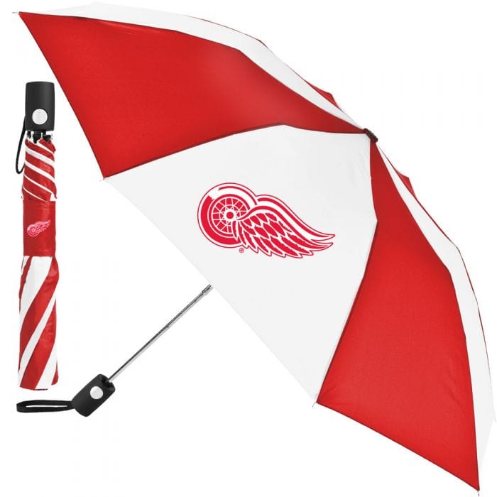 On The Mark Parasols & Rain Umbrellas Detroit Red Wings Folding Umbrella