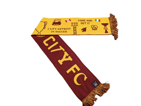 DCFC Scarf Detroit City FC  10 Years of Le Rouge Scarf
