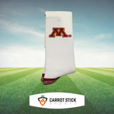 Strideline Socks Minnesota Gopher Full Knit White White Minnesota Gophers Knit Crew Socks | Carrot Stick Sports