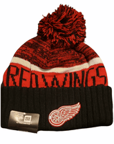 Red Wings Detroit Red and Black Winter Hat with Pom Hat - Available at Carrot Stick Sports