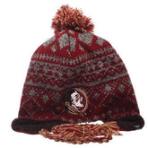 Seminole Shield Logo Pom Winter Hat from Florida State University Hat - Available at Carrot Stick Sports