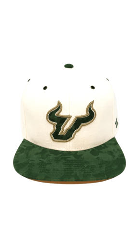 South Florida Bulls Camo Snapback Ball Cap Hats - Available at Carrot Stick Sports