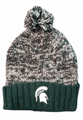 Spartans Winter Beanie with Pom - Michigan State University Hat - Available at Carrot Stick Sports