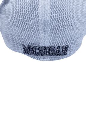 University of Michigan Grey Mesh Back Fitted Hat Hat - Available at Carrot Stick Sports