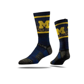 University of Michigan Wolverines Blue Socks Socks - Available at Carrot Stick Sports