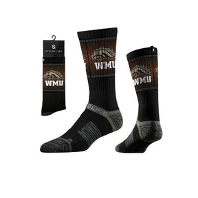 Western Michigan University Broncos Blac Socks - Available at Carrot Stick Sports