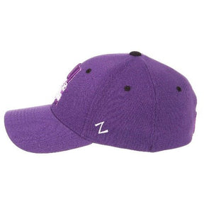 Wildcat Logo Purple Stretch Fit Hat - Northwestern University Official Merchandise Hats - Available at Carrot Stick Sports
