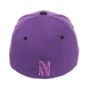 Wildcat Logo Purple Stretch Fit Hat - Northwestern University Official Merchandise Hats - Available at Carrot Stick Sports